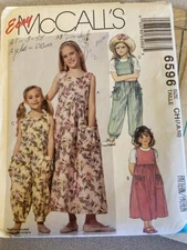 Vintage McCall’s Sewing Pattern 6596 – Girls Dress & Jumpsuit