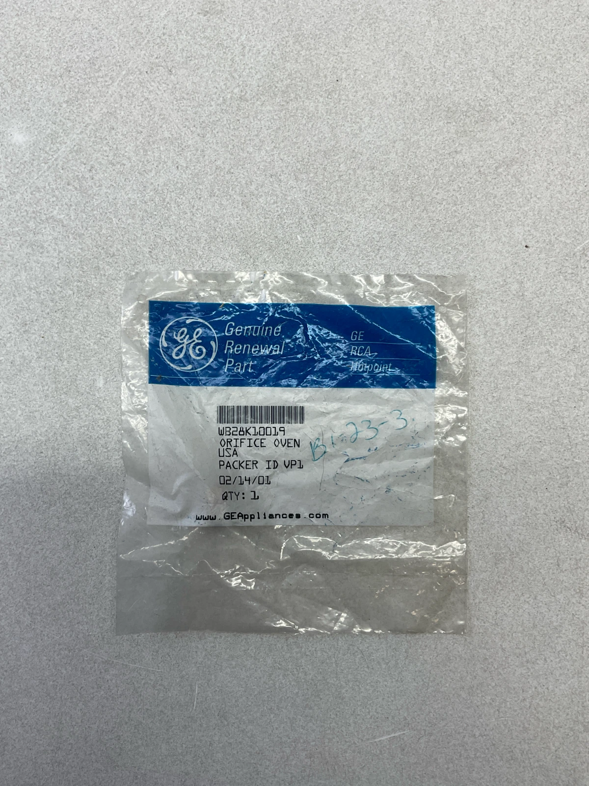 Genuine OEM General Electric WB28K10019 Microwave Oven Orifice Broil