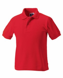 red polo shirt uniform