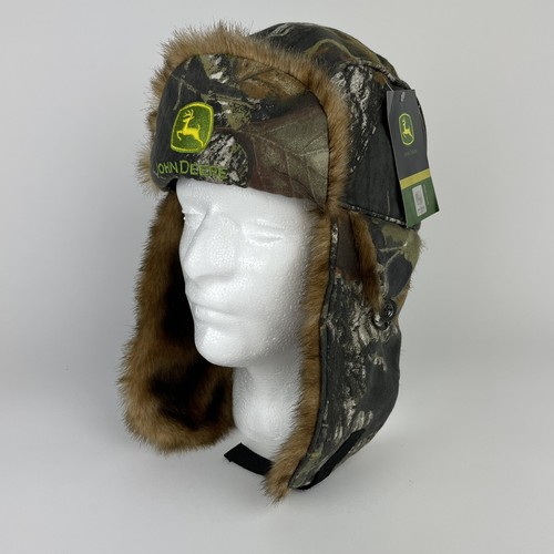 New John Deere Mossy Oak Bomber Hat w 