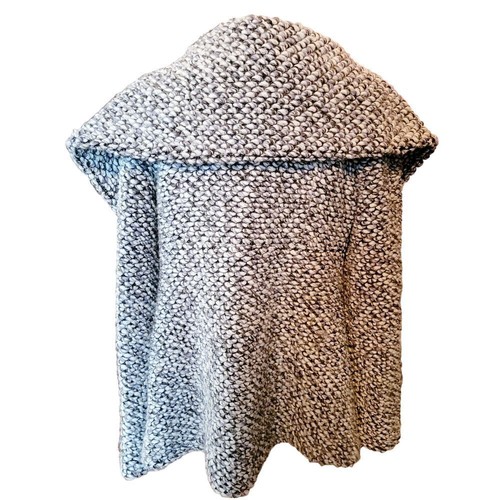 Chaqueta de Lana Anthropologie Odille Vintage Azul Jaspeado Mujer 6 Invierno Tejido Cálido - Imagen 6 de 6