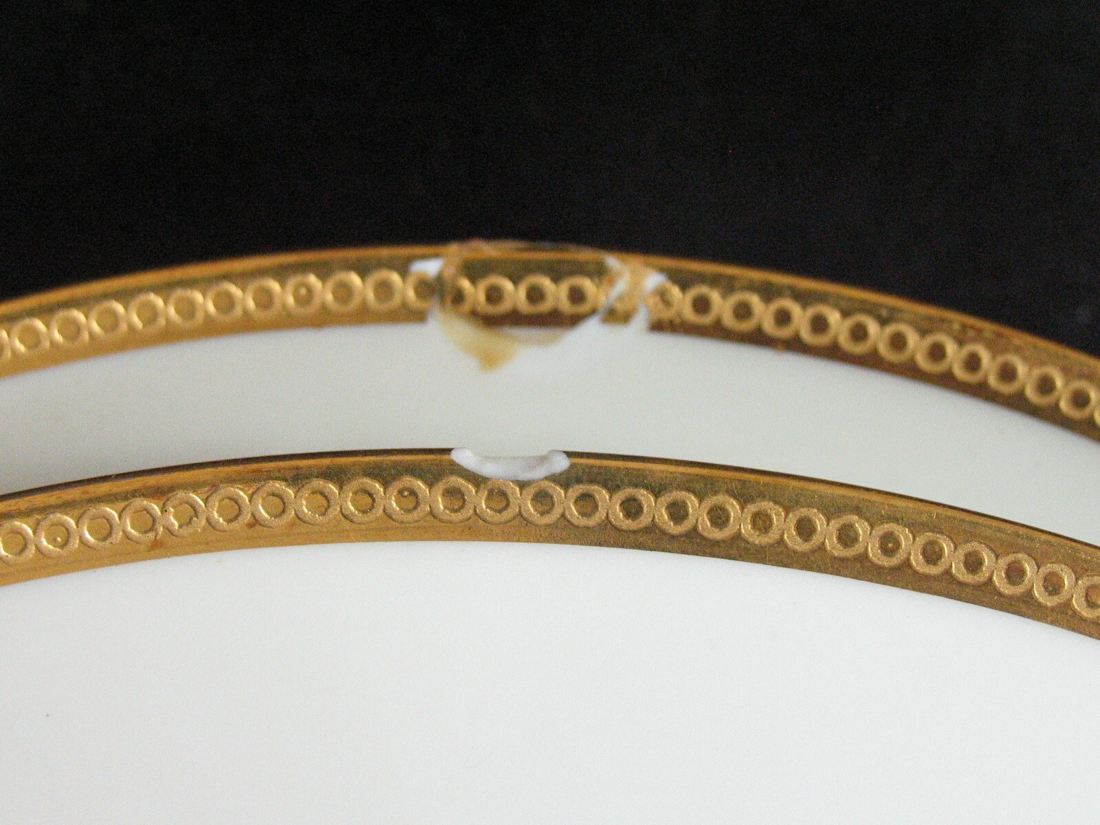HAVILAND Limoges GOLD Encrusted Band White 16 Dinner Plates eBay