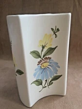 VTG Mid-Century Hand Painted Portugal Floral Vase FTD SADO Bowtie Shape