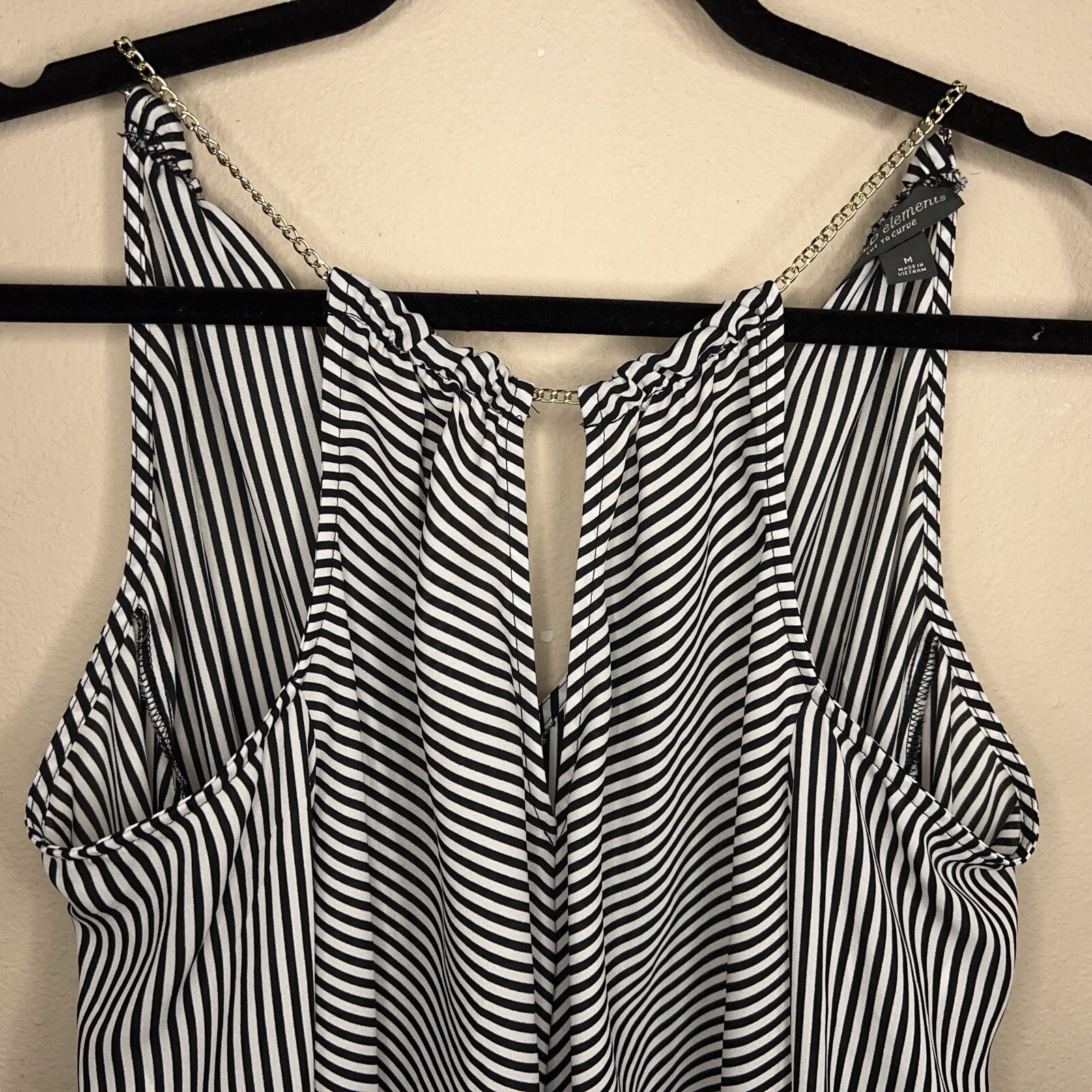 MEDIUM BOLD ELEMENTS BLACK WHITE STRIPE BLOUSE SI… - image 4