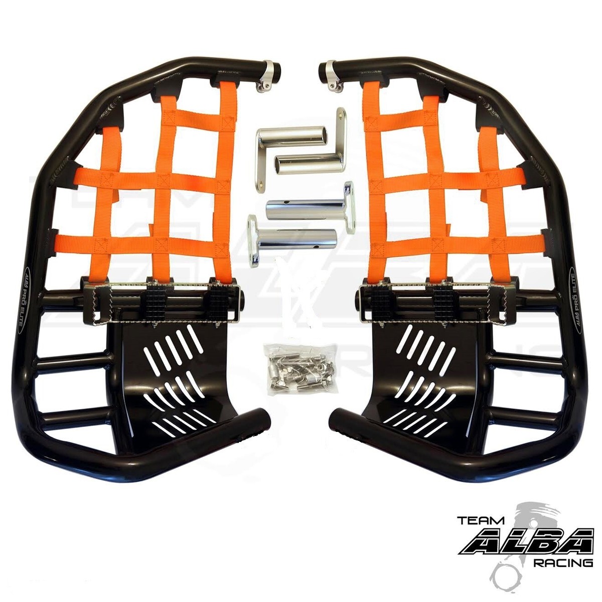 LTZ 400 KFX400 DVX 400 Nerf Bars Pro Peg Heel Guard Alba 206-T7-BO