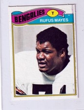 1977 Topps Mexican # 28  RUFUS MAYES  Bengals  Ohio State SP  ngs
