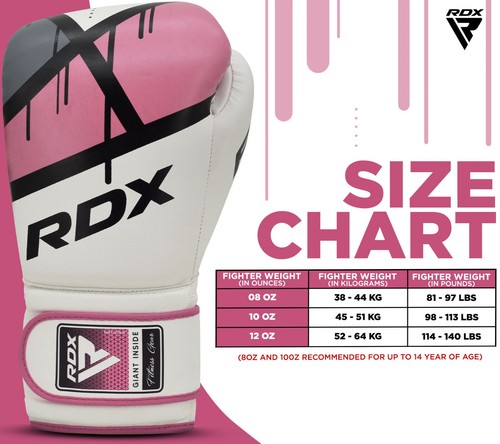 RDX Guantes de boxeo Mujer Puñetazo Boxing Gloves Punch Muay Thai Entrenamiento - Imagen 3 de 8
