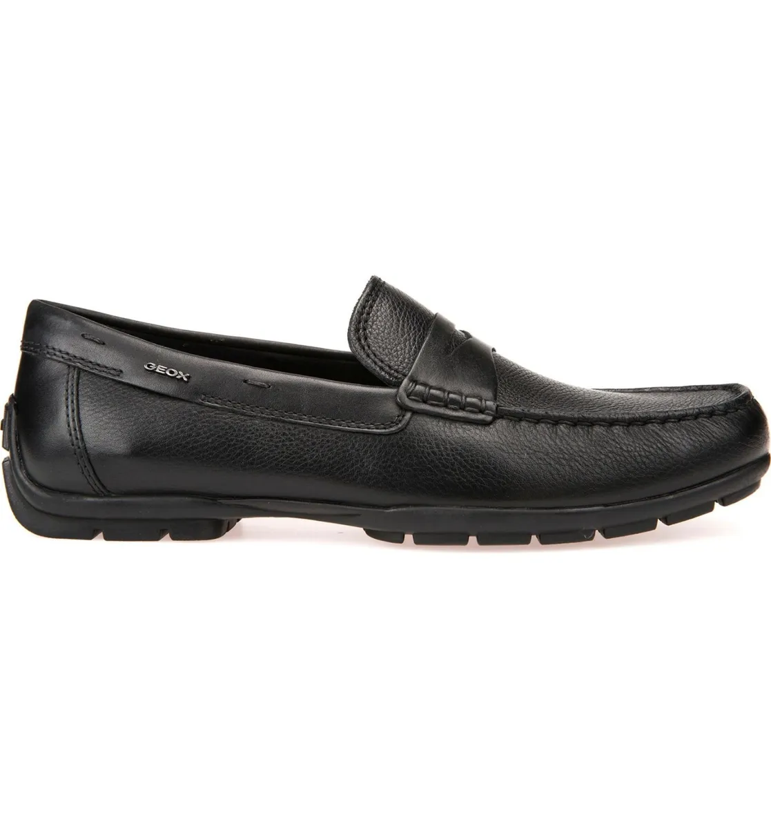 perturbación Ilustrar Simpático Geox Men&#039;s u Moner Mocassin Slip on penny Loafer shoes 2Fit A Black  Leather | eBay