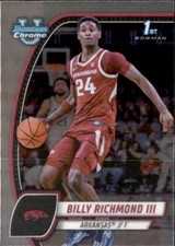 2024-25 BOWMAN UNIVERSITY CHROME 1ST - BILLY RICHMOND III ARKANSAS #10