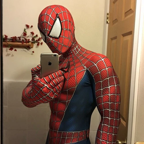 Raimi Spider-Man Costumi Cosplay Uomo 3D Zentai Wear Halloween Spandex Tuta - Foto 2 di 16