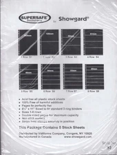 Showgard Supersafe Stock Sheets 1 Row Double Sided Pages 263mm 5 Pack