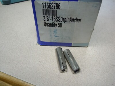 3/8-16'' Stainless Steel Drop-In Anchor Lot of 50 pieces