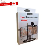 Professional Grade Lavalier Lapel Microphone Omnidirectional Mic with Easy Clip