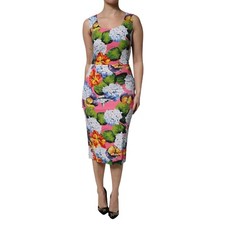 DOLCE & GABBANA Dress Multicolor Floral Sleeveless Sheath IT36/ US2 /XS 2330usd