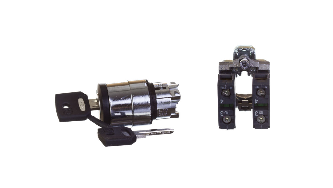 3-position switch key 22mm black 2Z without self-return XB4BG33 /T2UK