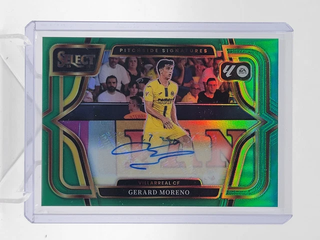 GERARD MORENO 2025-26 SELECT LA LIGA PITCHSIDE SIGS GREEN AUTO /5 #PS-GM Q2754