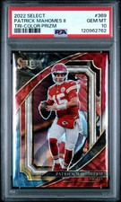 2022 Panini Select Patrick Mahomes Ii Tri-Color Prizm PSA 10