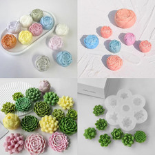3D Flower Silicone Molds for Candle Soap, 14 Styles Plant Flower Resin Castin...