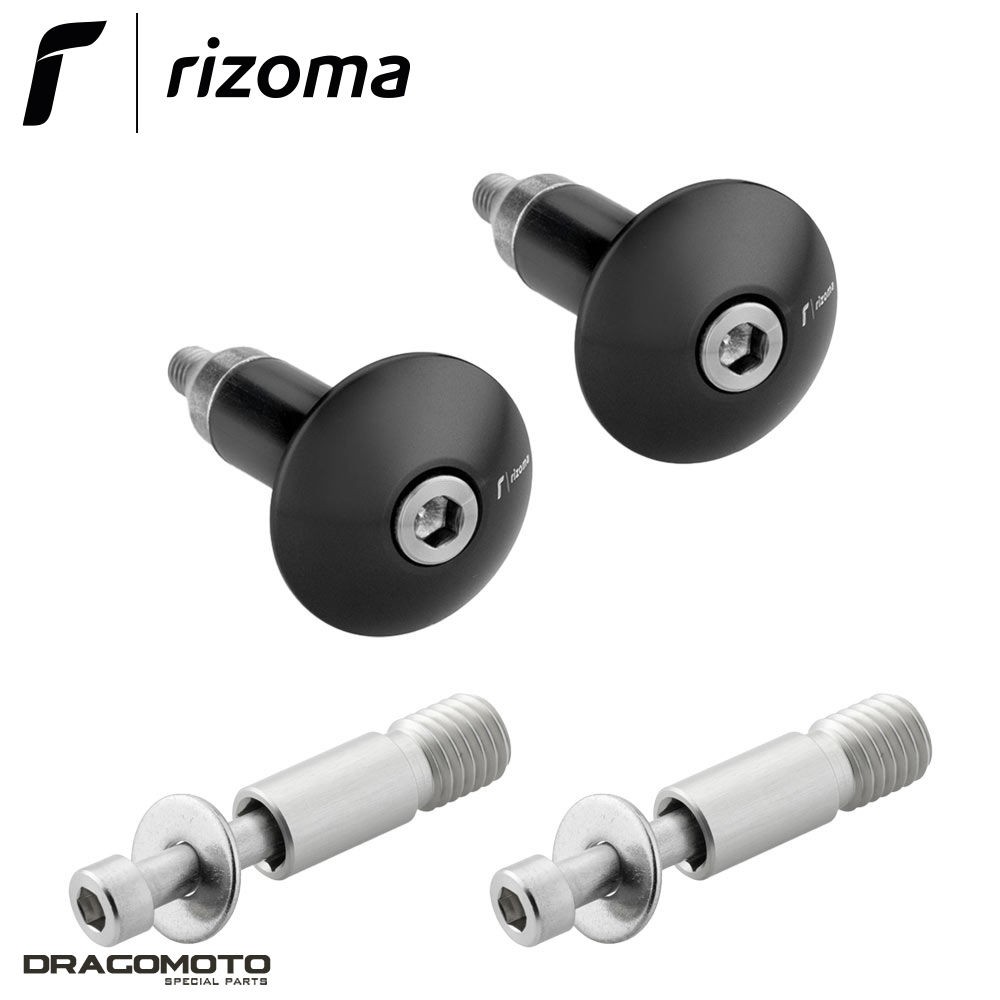 Embout de guidon BMW S1000RR Rizoma MA531B noir | Réduction vibrations moto