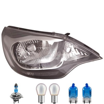 Scheinwerfer rechts schwarz inkl. OSRAM Lampen H4 für KIA Rio III Stufenheck UB
