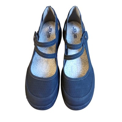 JBU by Jambu Fawn Mary Jane Flats Grey Memory Foam Shoes B3FAW01 Mens 12M
