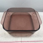 Vtg Pyrex Cranberry Glass Brownie Square Baking Dish 222-R 8 x 8 x 2"