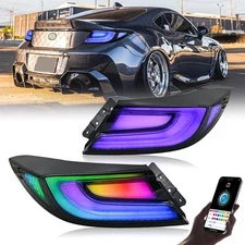RGB LED Tail lights For Toyota GR86 Subaru BRZ 2022-2024 Smoked Lens Rear Lamp