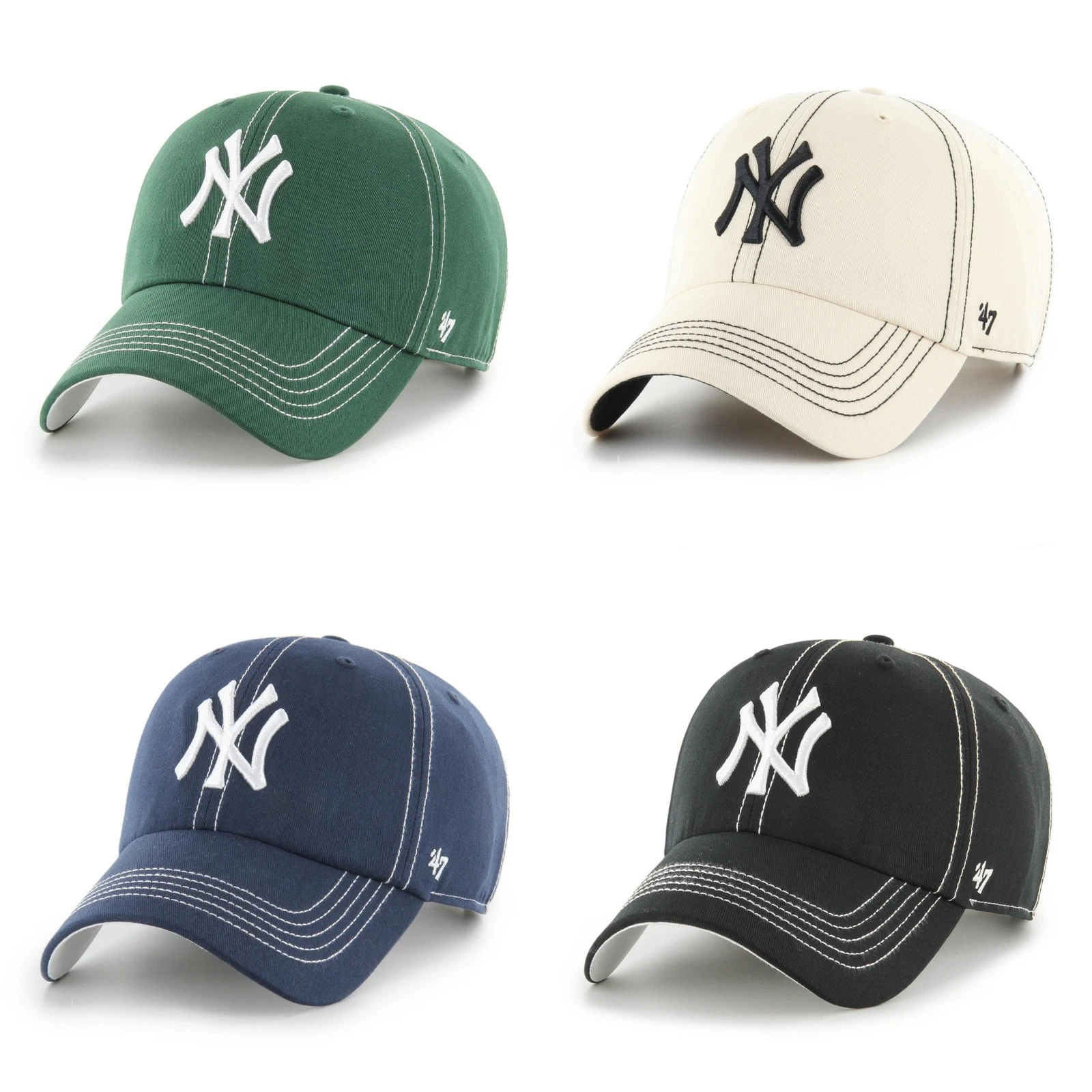 '47 Brand Cap MLB New York Yankees Contrast Stitch '47 CLEAN UP Baseball Cap NY Logo
Opens in a new