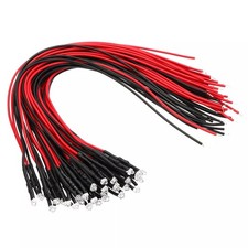 Mini 1.8mm Led Light Bulb Attached Wire 12v Dc Round Redgreenyellowwhite