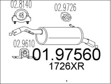Pot d'échappement Citroen C2