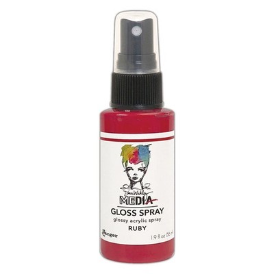 Dina Wakley Media Gloss Spray Ruby, 2oz,Stamps