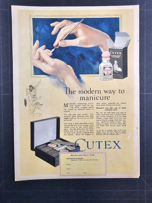 1919 magazine ad for Cutex nail products