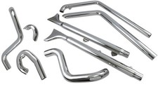 Bassani 33" Fishtail 2-1/4" True Duals w/Baffles Harley Softail 2007-2017