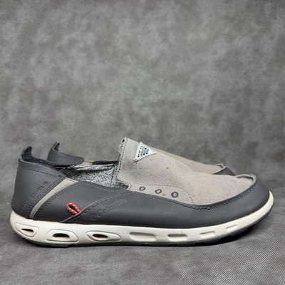 Columbia Men s Size 10.5 Boat Shoes Bahama Vent PFG Gray Red Fishing BM2663-049