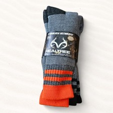 Realtree Carolina Ultimate 2 Pairs All Season Socks Merino Wool Blend SZ 9 - 13