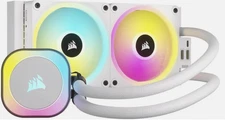 CORSAIR iCUE LINK H100i RGB Liquid CPU Cooler QX120 RGB Fans White 240mm NEW NIB