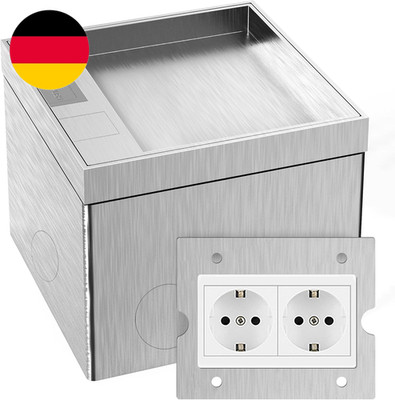 Bodensteckdose Innen,Bodensteckdose Aussen Mit Stecker AC 250V/16A,Versenkte Ste