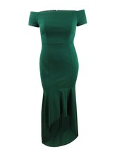 Calvin Klein Women's Off-The-Shoulder High-Low Gown