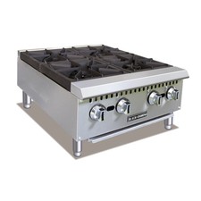 Adcraft BDCTH-24 Black Diamond 24" Countertop Natural Gas 4 Burner Hotplate