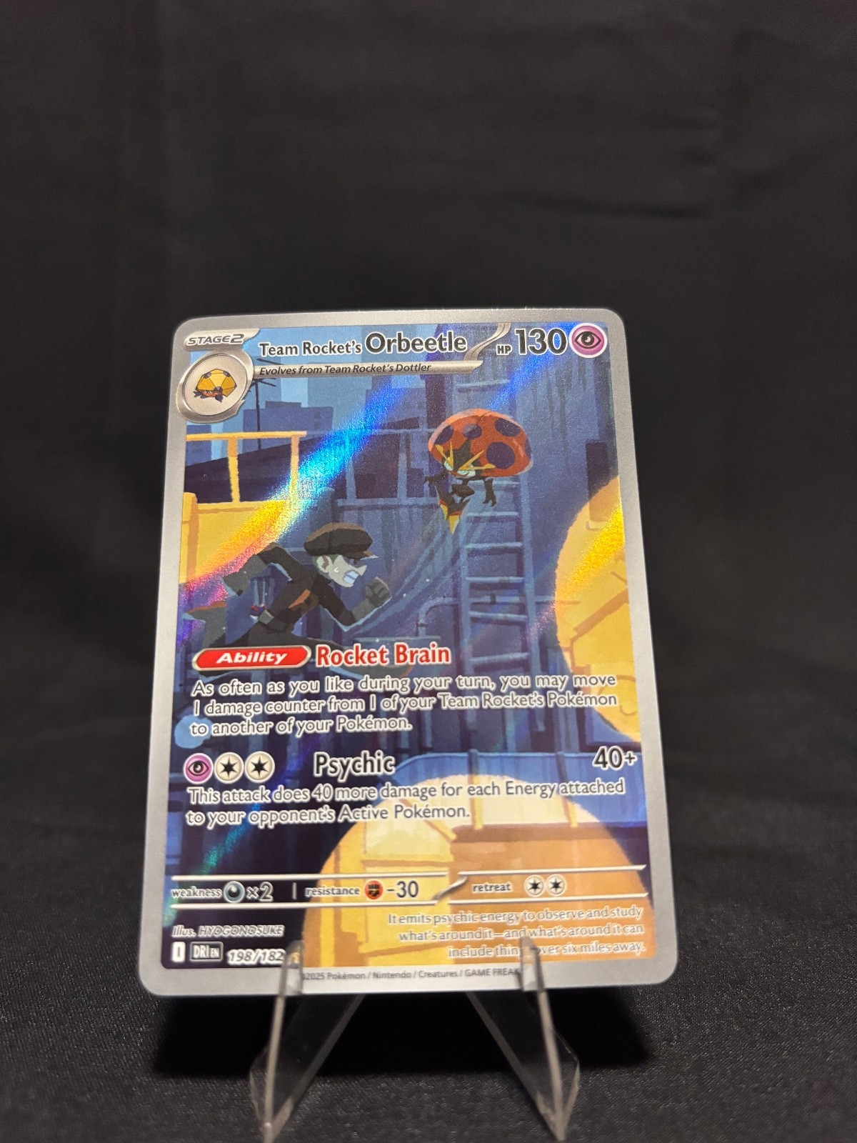 Team Rocket's Orbeetle Illustration Rare SV10: Destined Rivals 198/182 NM