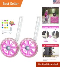 Training Wheels Flash Mute Wheel Bicycle Compatible for Bikes of 12 14 16 18 ...