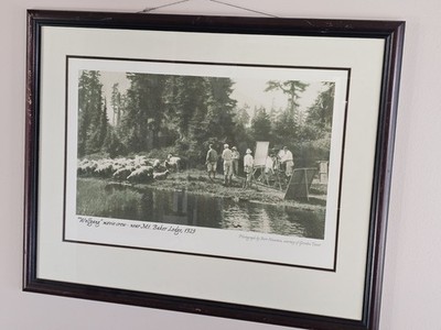 Vintage Framed Photograph From The Movie Wolfgang Near Mount Baker WA. 1929