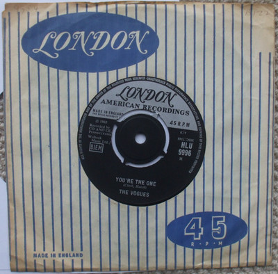 The Vogues - You're The One / Some Words - EX- / VG+ 45 - London HLU 9996