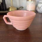 Vintage Hazel Atlas Moderntone Platonite Pink Milk Glass Coffee Tea Cup