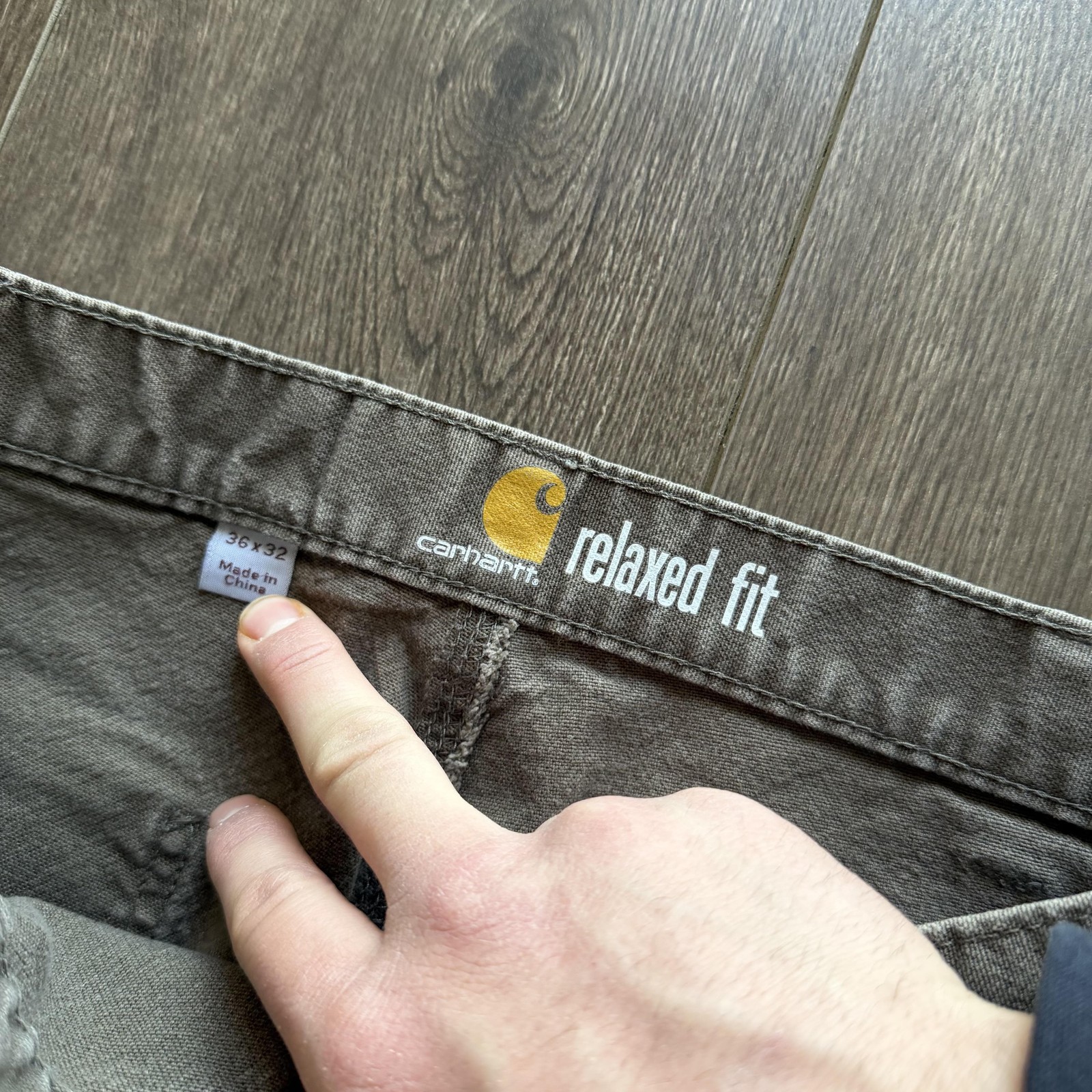 Vintage Carhartt Pants Brown 36x32 Relaxed Fit Canvas Carpenter Workwear Utility thumbnail 5