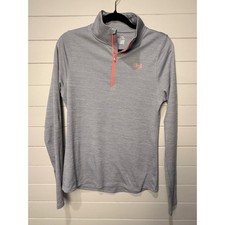 Under Armour HeatGear Gray Quarter Zip Long Sleeve Pullover Women's Medium