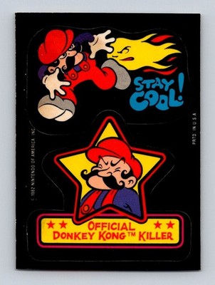 1982 Topps Nintendo Donkey Kong Sticker - Official Donkey Kong Killer