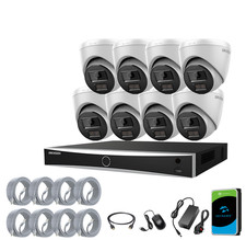 4K HIKVISION NVR 2-WAY AUDIO 8MP POE UKVISION CAMERA CCTV SYSTEM SMART COLOR KIT