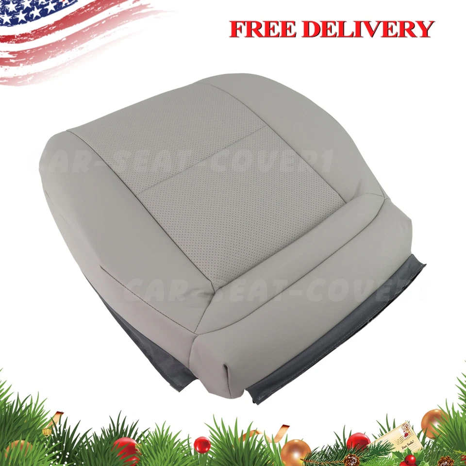 For 2008-2014 Mercedes Benz C250 300 350 Driver Bottom Leather Seat Cover Gray Foto 2 de 4