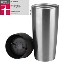Emsa 515614 Isolierbecher Travel Mug Grande Quick Press Kaffee 500 ml Edelstahl